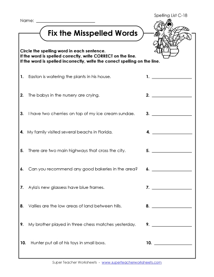 Fix the Mistakes (C-18)