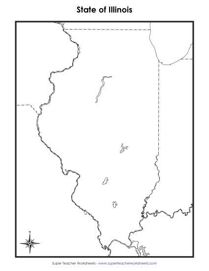 Illinois: Blank Map