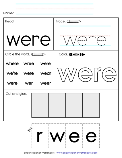 Worksheet 2: Were