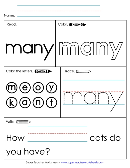 Worksheet 1: Many