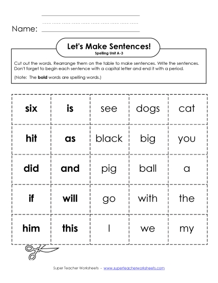 Let\'s Build Sentences (A-3)