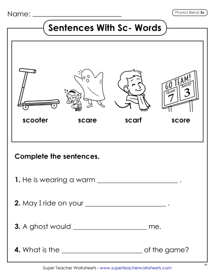 Sentences with SC Words