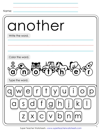 Write, Color, Type: Another