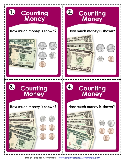 Task Cards: Money up to $50