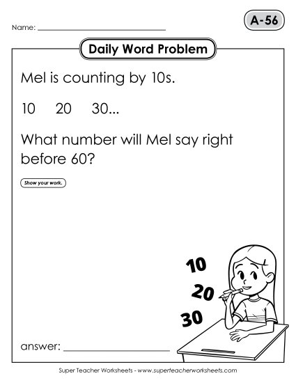 Daily Word Problems<br>A-56 through A-60