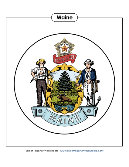 Maine State Seal (Full-Color Version)