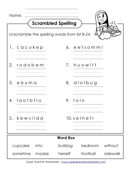 Word Unscramble (B-24)