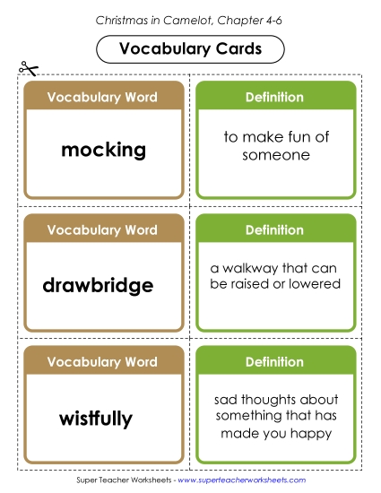 Vocabulary Cards: Chapters 4-6