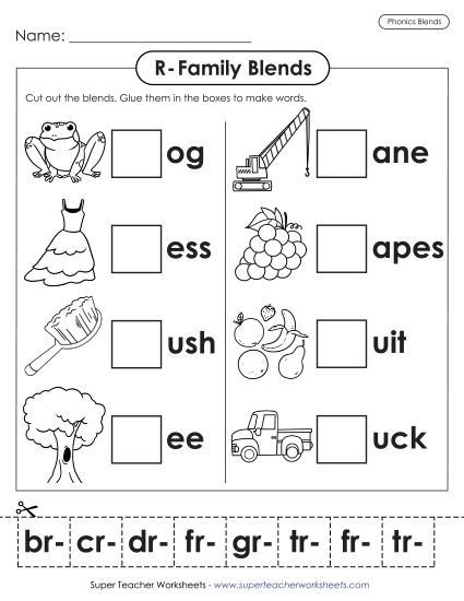 Complete the Word (Cut and Glue)