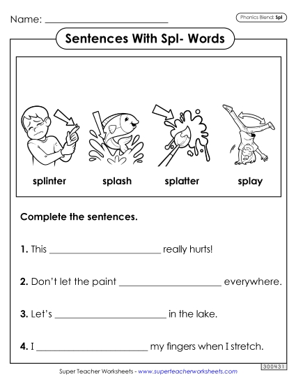 Sentences with Spl- Words