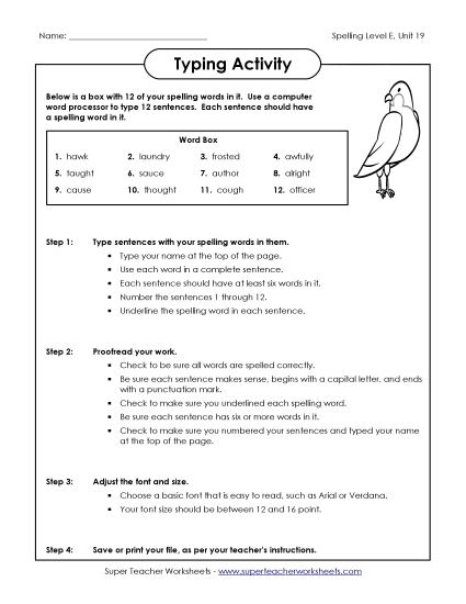 Typing Sentences (E-19)