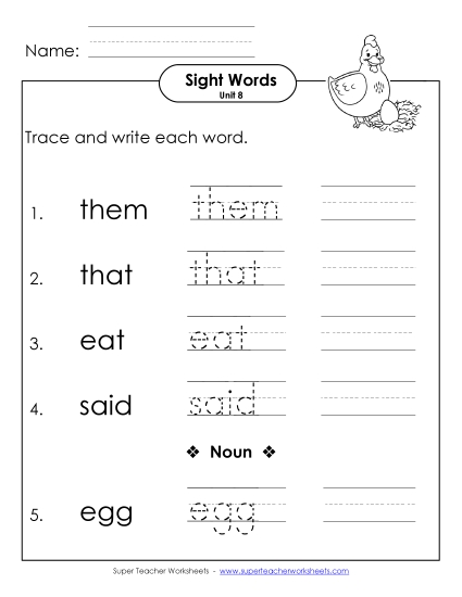 Read, Trace, Write (Unit 8)