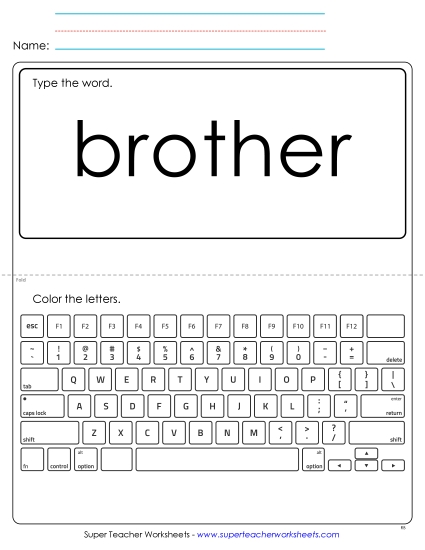 Type the Word: Brother