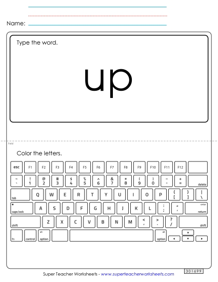 Type the Word: Up