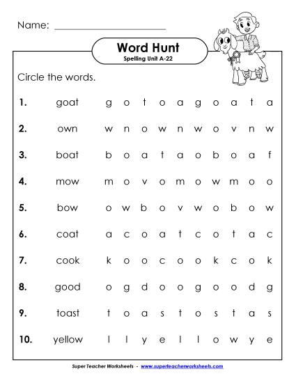 Horizontal Word Hunt (A-22)