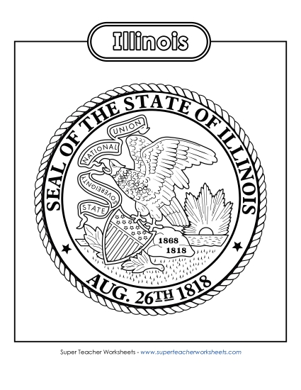 Illinois State Seal (Black & White)