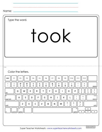 Type the Word: Took