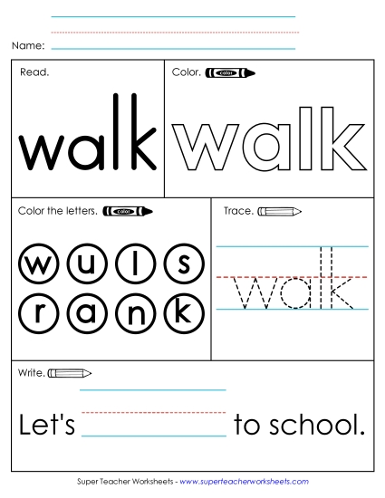 Worksheet 1: Walk