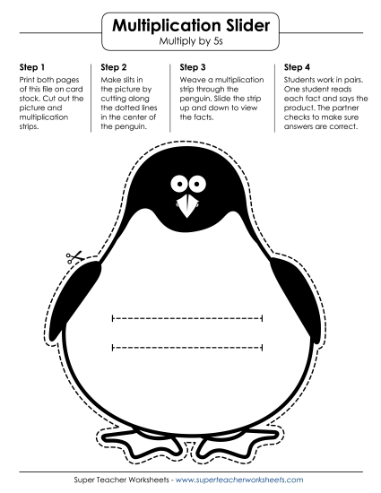 Math Slider: Penguin