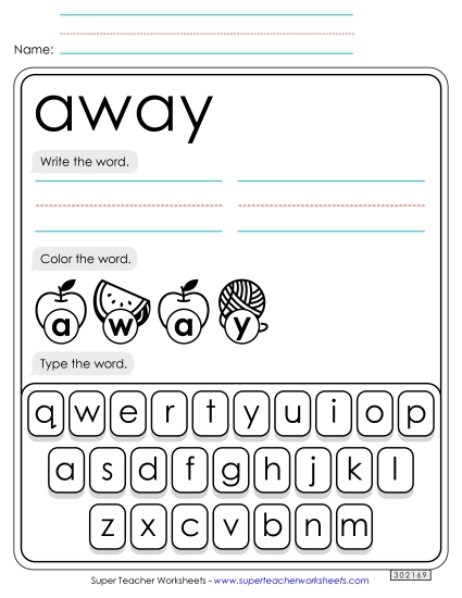 Write, Color, Type: Away