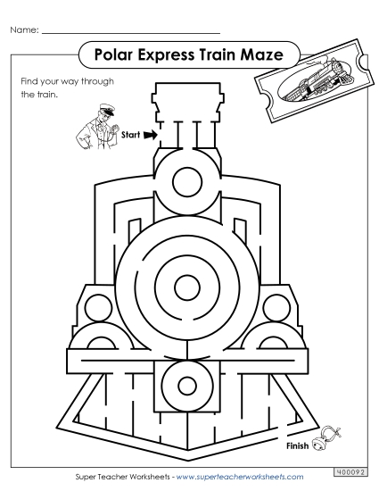 Polar Express Train Maze