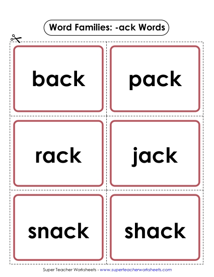 Flashcards (-ack)