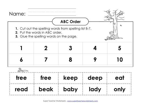 ABC Order: Cut n\' Paste (B-7)