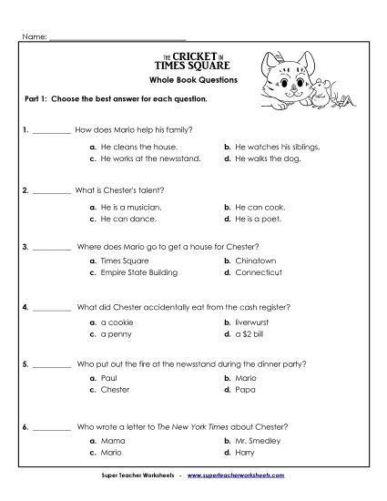 Whole Book Questions