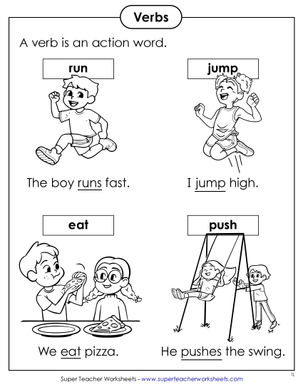 Anchor Chart: Basic Verbs