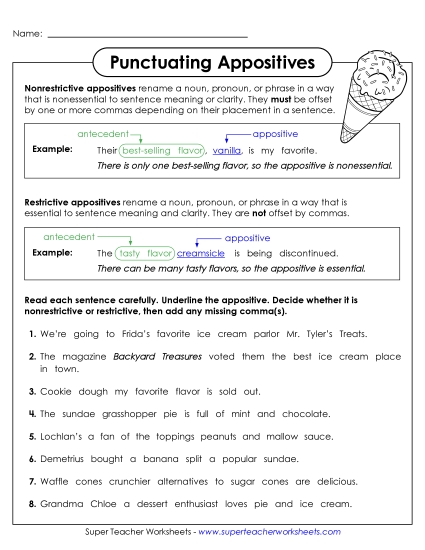 Punctuating Appositives