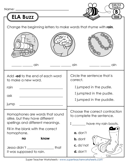 ELA Buzz: Week 8<br>Worksheets 36 through 40