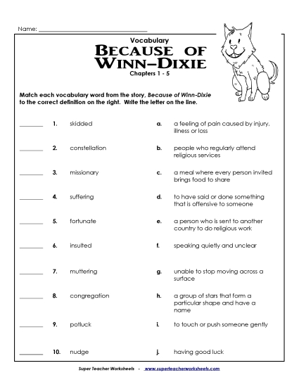 Vocab. for Chapters 1-5