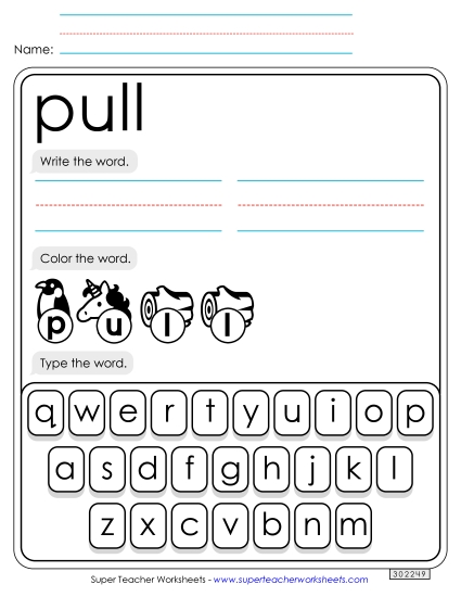 Write, Color, Type: Pull