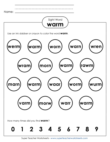 Dab or Color: Warm