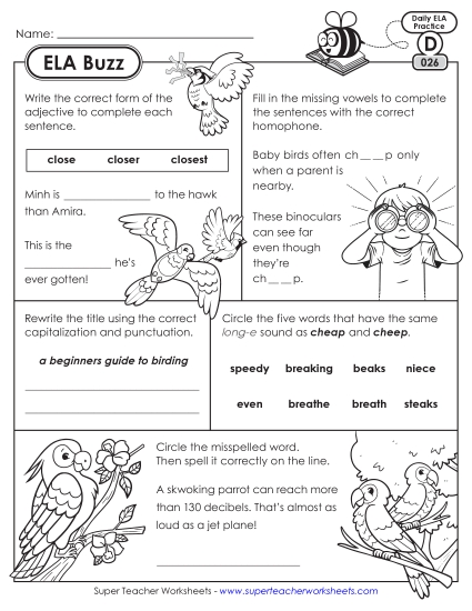 ELA Buzz: Week 6<br>Worksheets 26 through 30