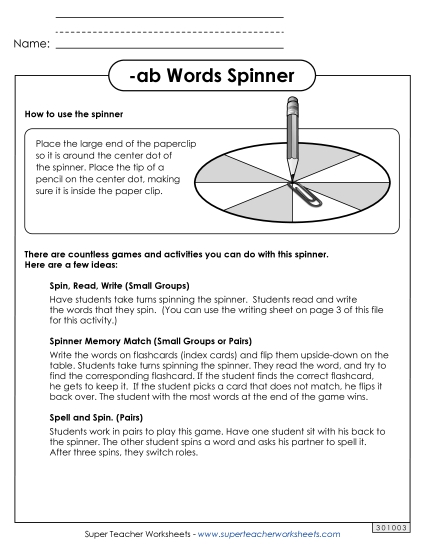 Word Spinner (-ab)