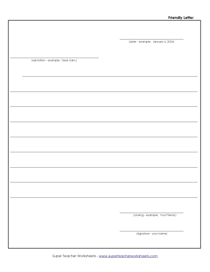 Letter-Writing Template #2