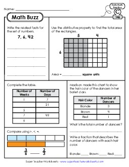 Math Buzz: Week 30<br>Worksheets 146 through 150