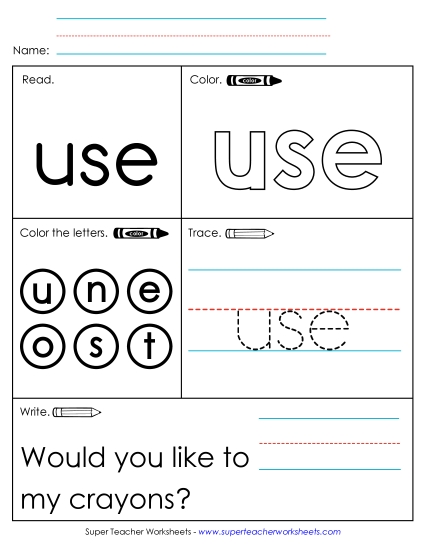 Worksheet 1: Use