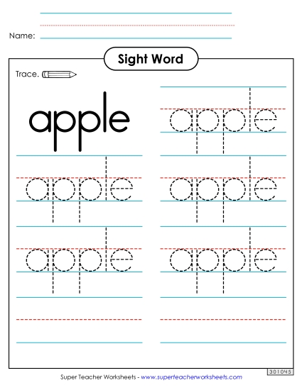 Trace the Word: Apple