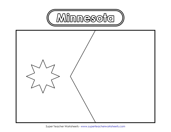Minnesota Flag Coloring Page
