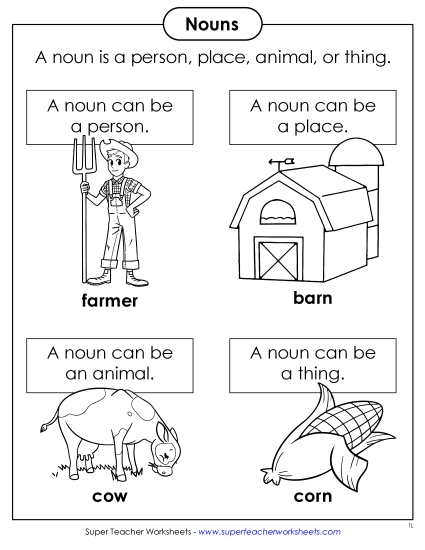 Nouns Anchor Chart