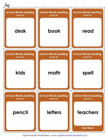 Flashcards (A-School Words)