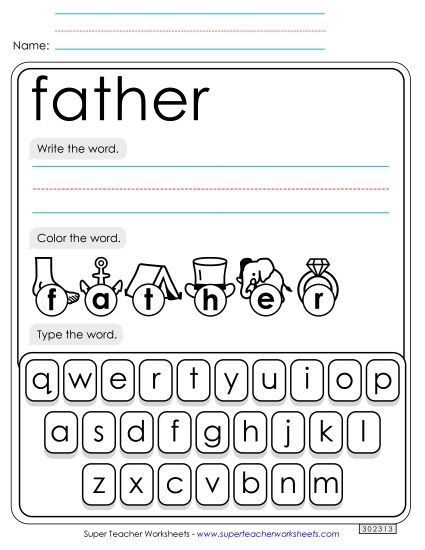 Write, Color, Type: Father