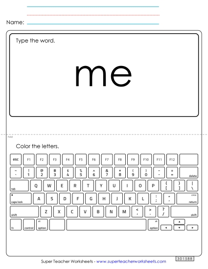 Type the Word: Me