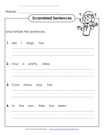 Scrambled Sentences (A-18)