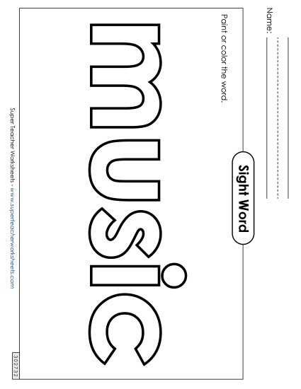 Paint or Color: Music