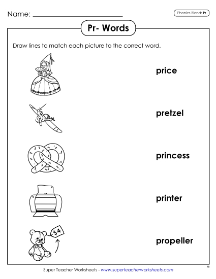 Matching Worksheet
