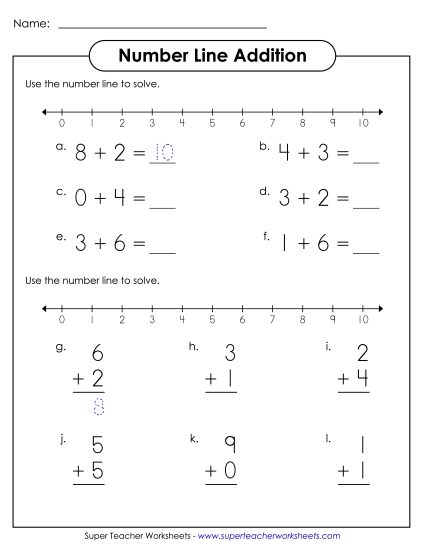 Number Line Addition 2