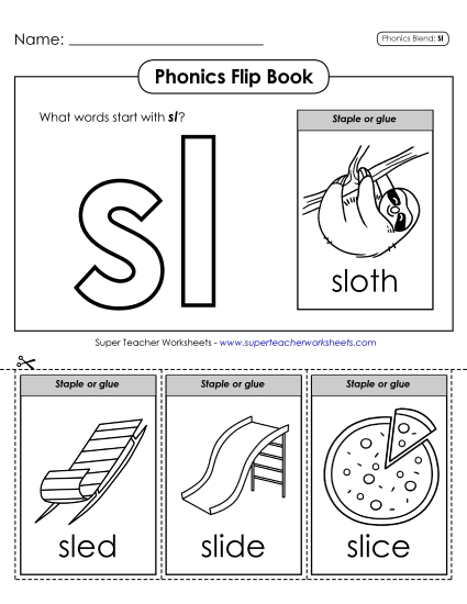 Phonics Flip Book (Sl-)